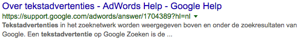 rich snippets voorbeeld 1