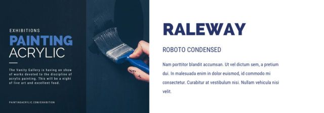 lettertype combinatie Raleway en Roboto condensed