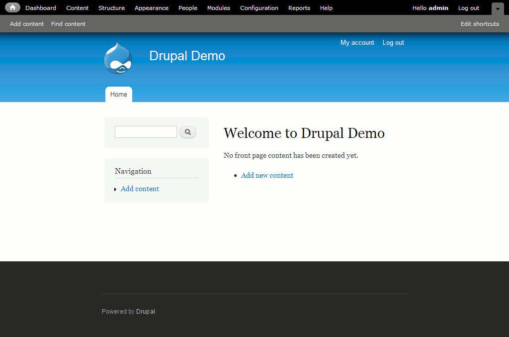 Drupal backend