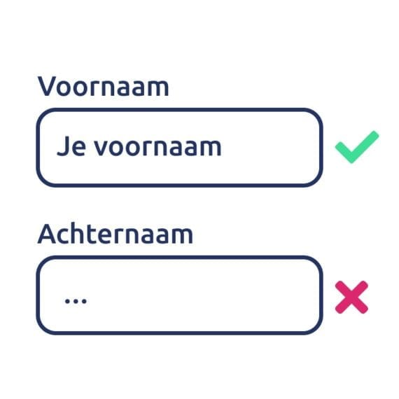 Gebruik duidelijke namen voor labels