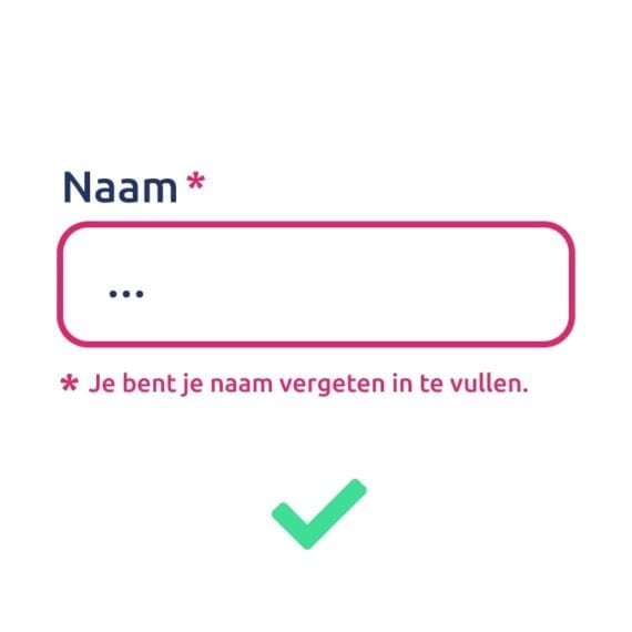 Geef aan waar en waarom formuliervelden onjuist zijn ingevuld