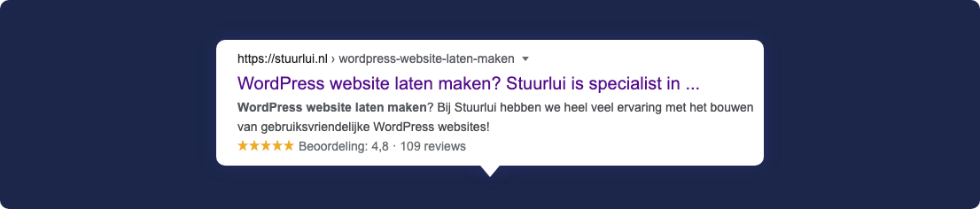 Voorbeeld structured data Stuurlui reviews