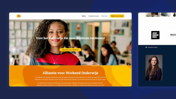Alliantie voor Werkend Onderwijs Voorpagina voorbeeld 1