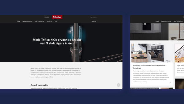 Miele website case slide 2