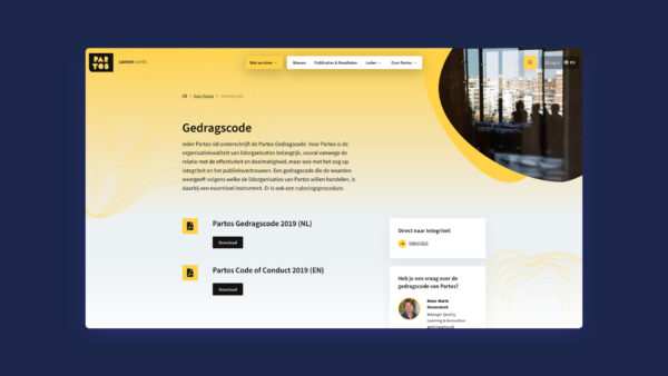 Partos website 2