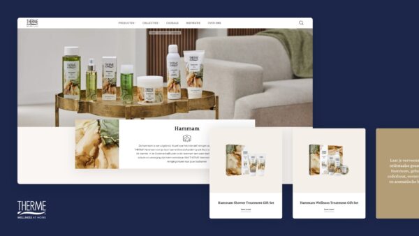 THERME homepage Mockup design