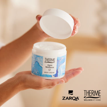 THERME & ZARQA Business case Featured foto|ZARQA Homepage mockup|THERME Mockup mobiel layout|THERME Mockup design 2 over producten|THERME homepage Mockup design