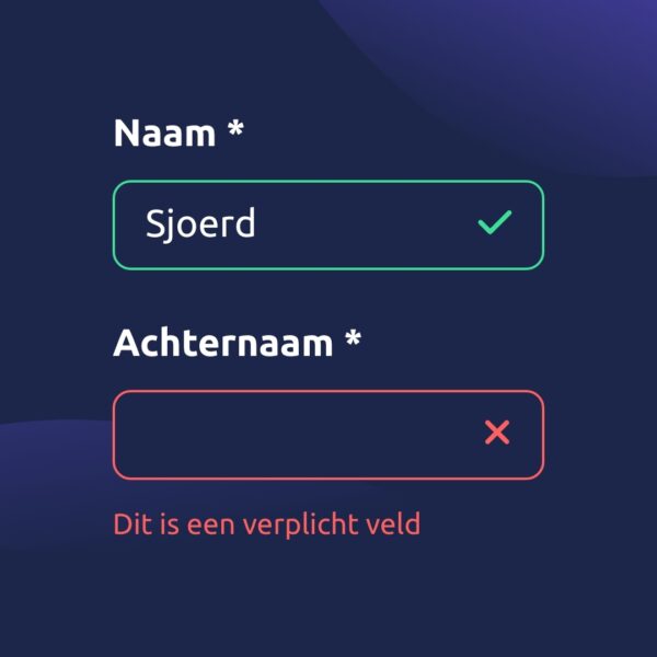 Hoe kan ik formulieren toegankelijk maken op donkere achtergrond